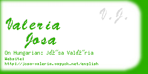 valeria josa business card